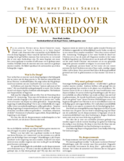 De waarheid over de waterdoop